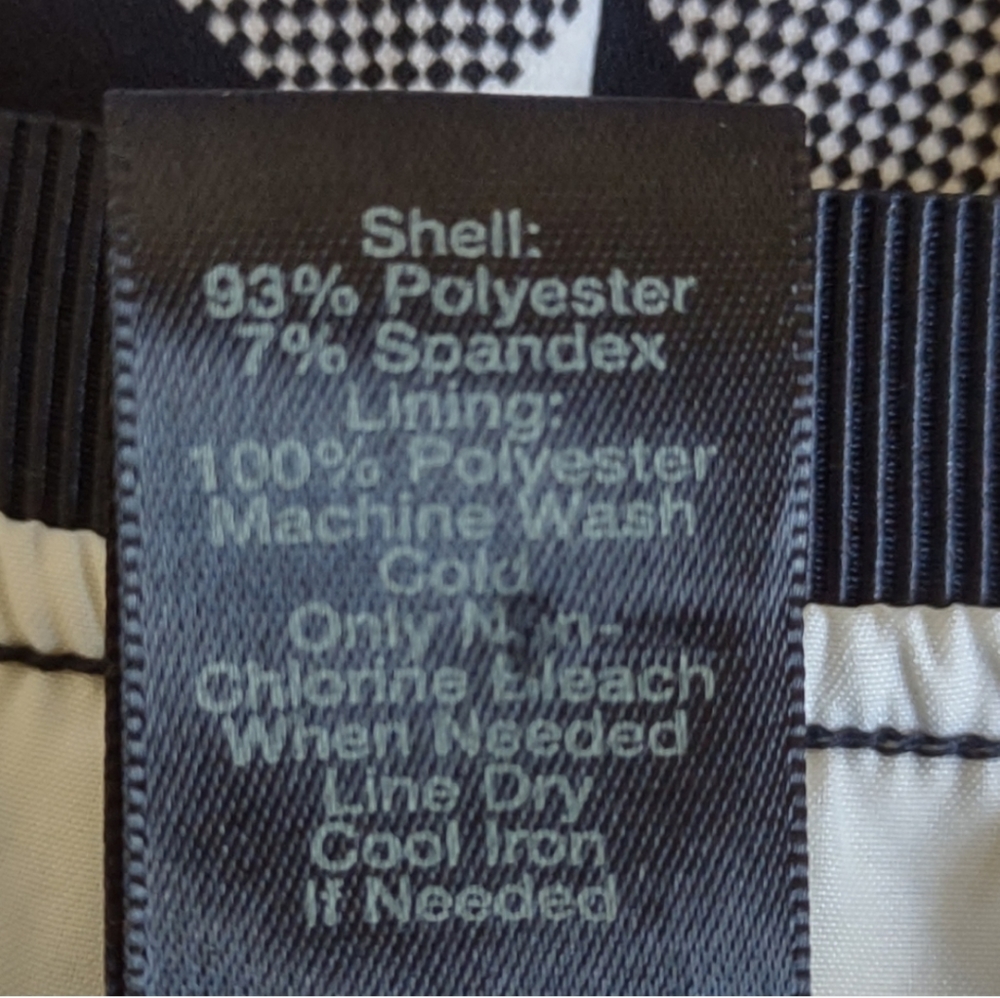 ANN TAYLOR Skirt 14 Plaid Black White - Picture 5 of 7